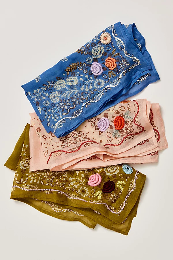 Chan Luu Embroidered Floral Bandana | Free People (Global - UK&FR Excluded)