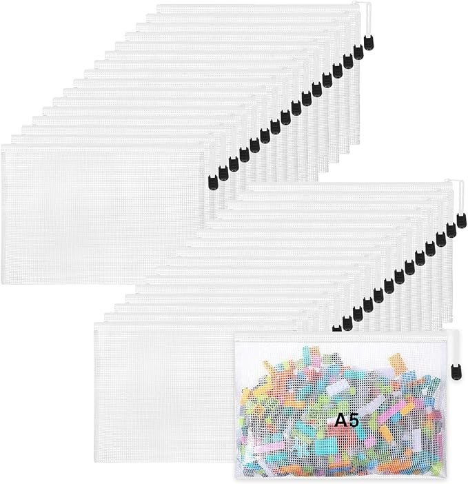 Jetec 32 Pcs Mesh Zipper Bags Toy Storage Bikini Organizer Bag Bolsas Para Guardar Trajes De Bano... | Amazon (US)