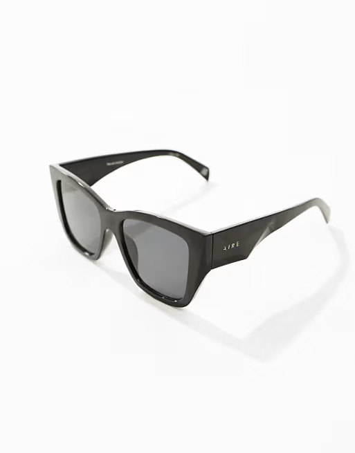 AIRE pallas square sunglasses in black | ASOS (Global)