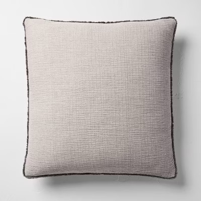 Euro 26''x26'' Textured Chambray Cotton Decorative Throw Pillow - Casaluna™ | Target