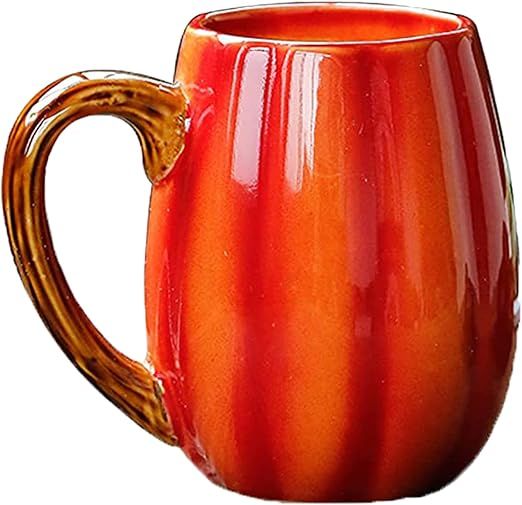 YINYUEDAO Pumpkin Cup Ceramic Coffee Mugs and Tea Mug, Halloween, Thanksgiving, Christmas, Birthd... | Amazon (US)