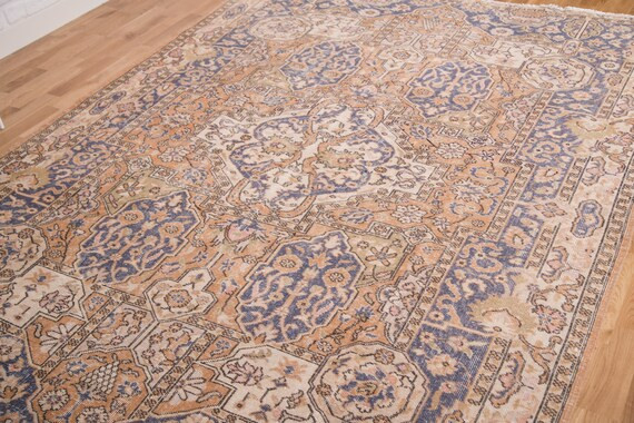 6.4 x 8.7 ft  Antique Rug Vintage Oriental Rug Large Area | Etsy | Etsy (US)