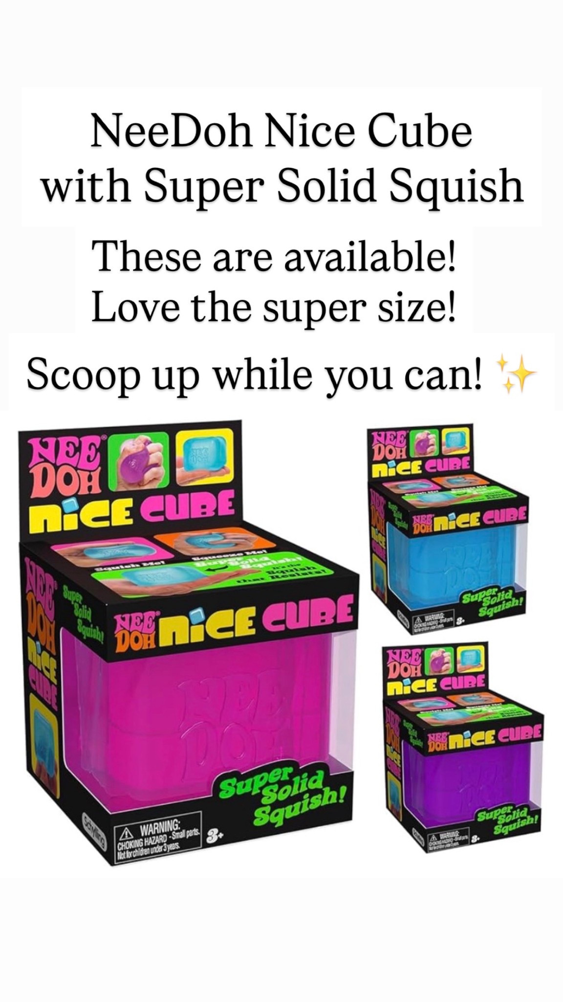 NeeDoh Nice Cube -Sensory Squeeze Toy with Super Solid Squish

#LTKKids