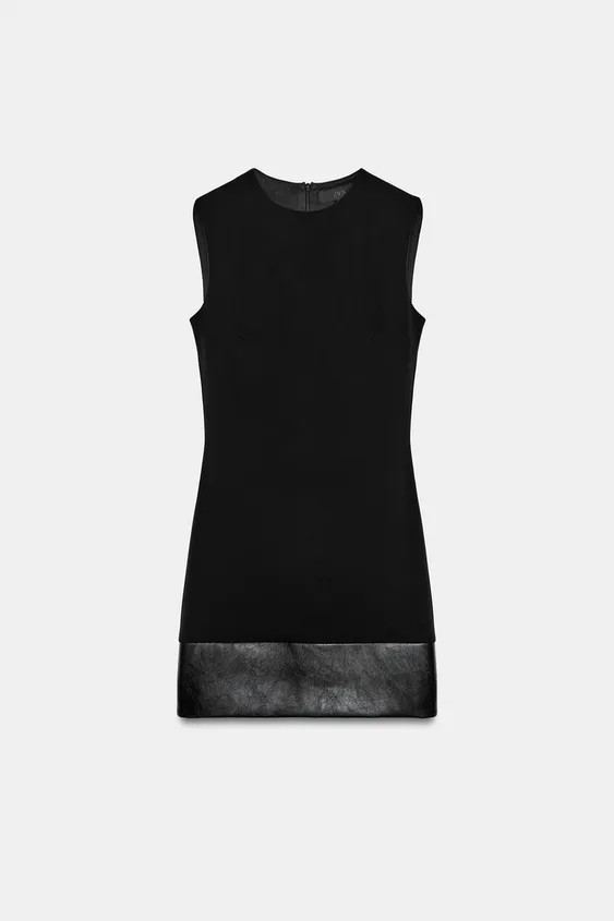CONTRASTING MINI DRESS | Zara UK