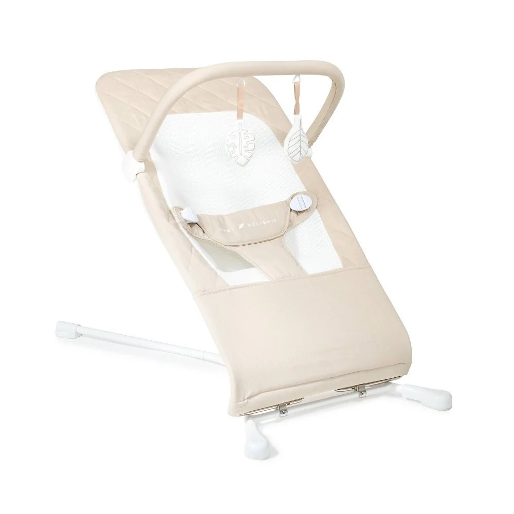 Baby Delight Alpine Highland Organic Portable Bouncer - Organic Oat | REBEL (formerly Rebelstork)