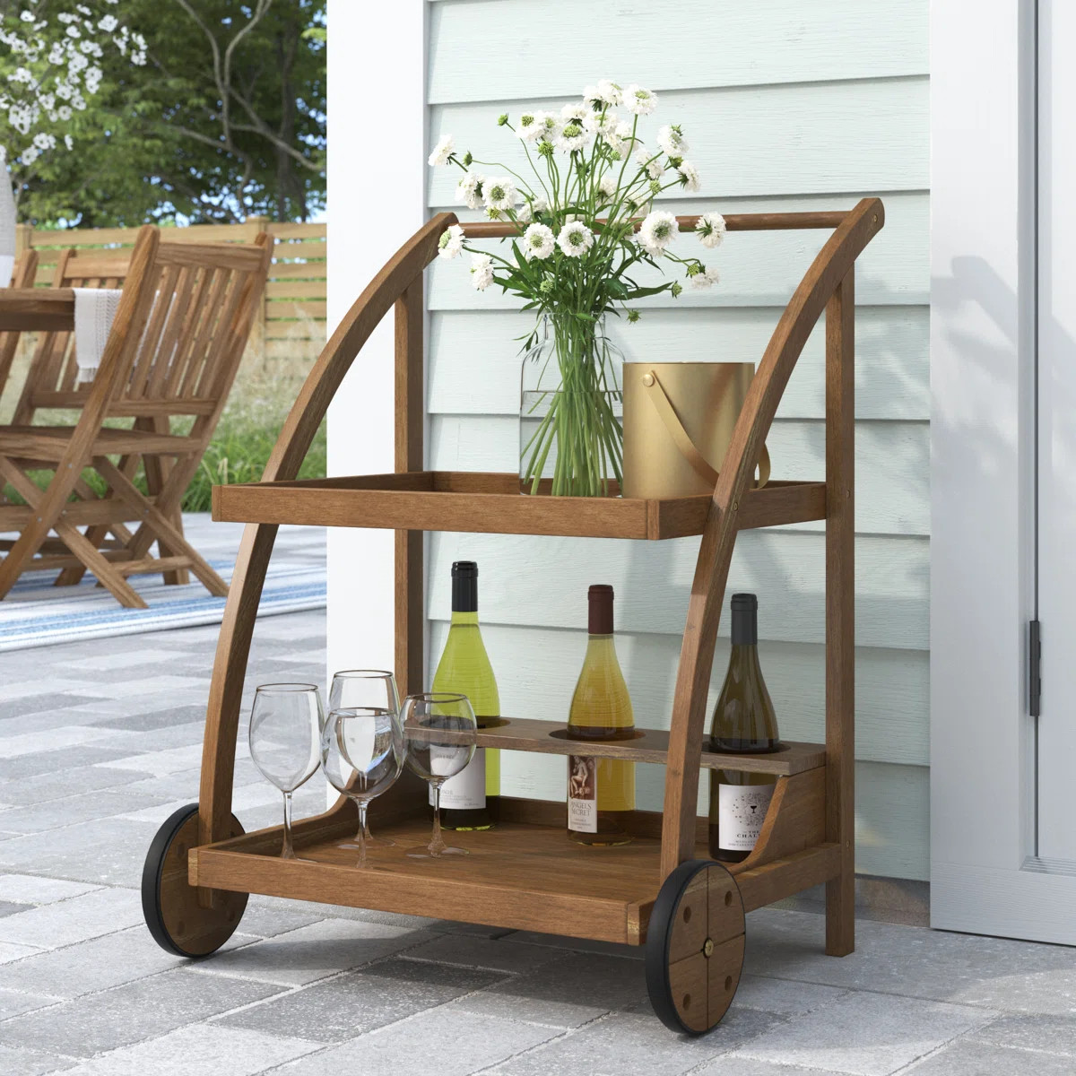 Beachcrest Home\u2122 Glyndon Bar Cart & Reviews | Wayfair | Wayfair North America