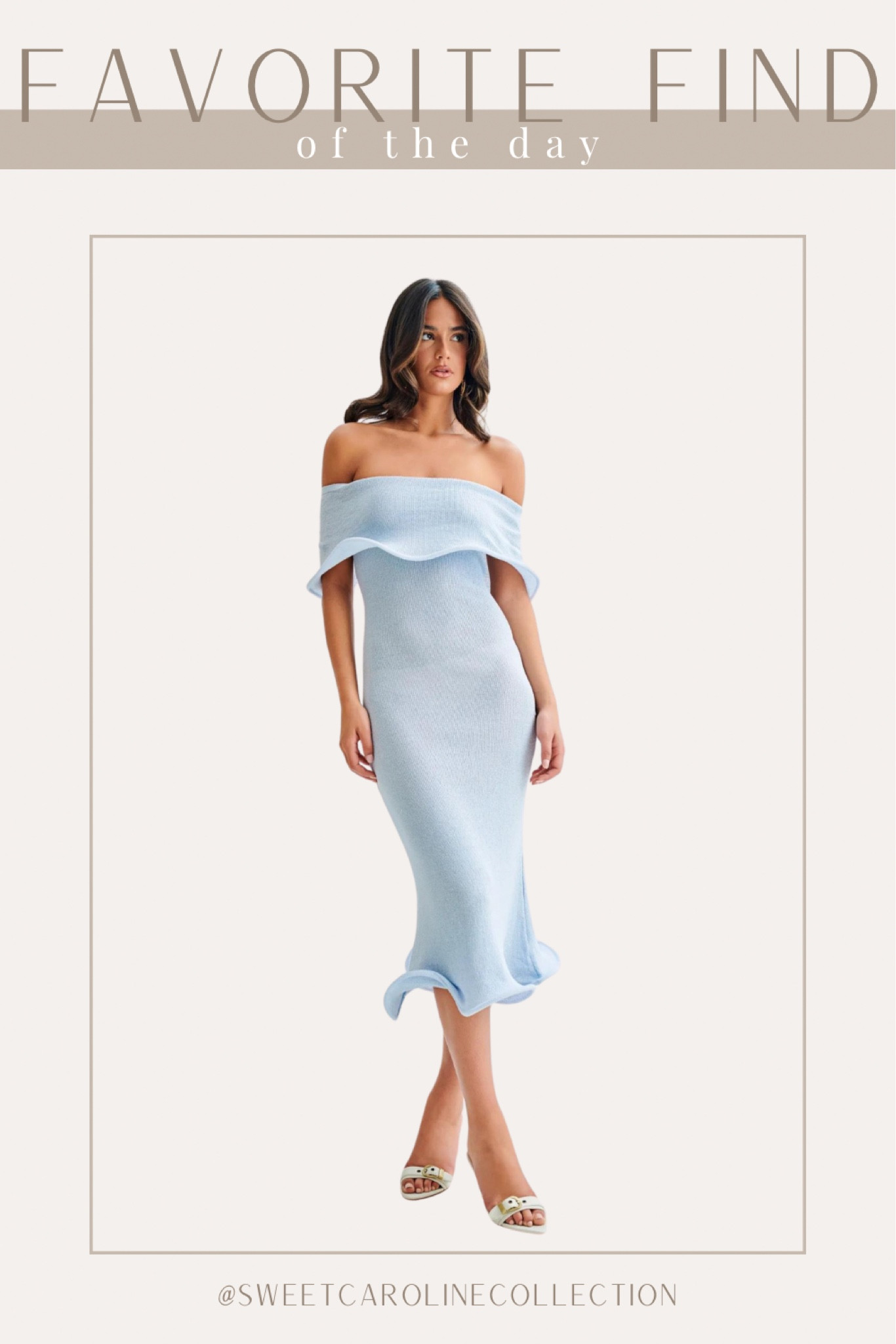 Favorite find of the day 🩵

I’m OBSESSED with this Molly off the shoulder knit midi dress from MESHKI. It’s so beautiful and fun for summer! This is a perfect dress for date night, a wedding or bridal shower, or baby shower!! It’s giving classy chic vibes which I love! 

Free people, strapless dress, Club London, MESHKI, mini dress, pink dress, wedding, Farm Rio, red dress, petal + pup, Anthropologie, revolve, sabo skirt, Dillards, AFRM, Line & dot, we wore what, Bloomingdale’s, bec & bridge, j.crew, Marcella, Anthro, aqua, Shopbop, schutz, Sam Edelman, J.crew factory, slingbacks, crochet flats, Sam Edelman, Macys, Dillards, Steve Madden, dsw, Antonio melani, saks fifth Avenue, shoes, summer, MESHKI, Revolve, floral dress, rosette dress, purple dress, Peppermayo, strapless dress, vacation dress, linen dress, shell dress, Petal + pup, matching set, sabo skirt, pink set, beach outfit, summer outfit, linen set, Amazon, Peppermayo, showpo, Dress, revolve, Elliatt, floral dress, rosette dress, Amanda uprichard, romper, Heartloom, free people, ASTR, MISA, cleobella, majorelle, Zimmermann, loveshackfancy, likely, yumi Kim, rails, Bardot, floral dress, wedding guest dress, Rachel Parcell, white dress, bride, wedding, Shopbop, English factory, heels, mules, Steve Madden, Tony Bianco, target, Anthropologie, Rachel parcell, workwear, sweater, dress, mini dress, midi dress, work dress, Tory Burch, neiman Marcus, Shoes, heels, mules, slingbacks, Sam Edelman, Prada, lululemon, shoulder bag, tote, top handle bag, belt bag, jacquemus, DSW, Macys, tuckernuck, lulus, revolve, ASTR, petal and pup, show me your mumu, Nine West, j.crew, coach, Chinese laundry, dolce vita, journee, Bag, purse, coach, bow, shoulder bag, accessories, coachtopia, love, new arrival, best seller, must have, most wanted, designer, loeffler Randall, dsw, musinsa, Amazon, dupe, radley London, affordable, under 300, under 200, under 100, sale, gift idea, gift guide, spring style, summer fashion, shoes, classy, sweet Caroline collection

#LTKfindsunder100 #LTKtravel

#LTKWedding #LTKStyleTip #LTKSeasonal