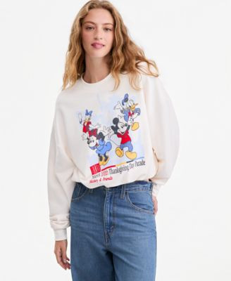 Women's Mickey & Friends 100th Thanksgiving Day Parade Bubble Hem Sweatshirt, Macy's Exclusive | Macy's