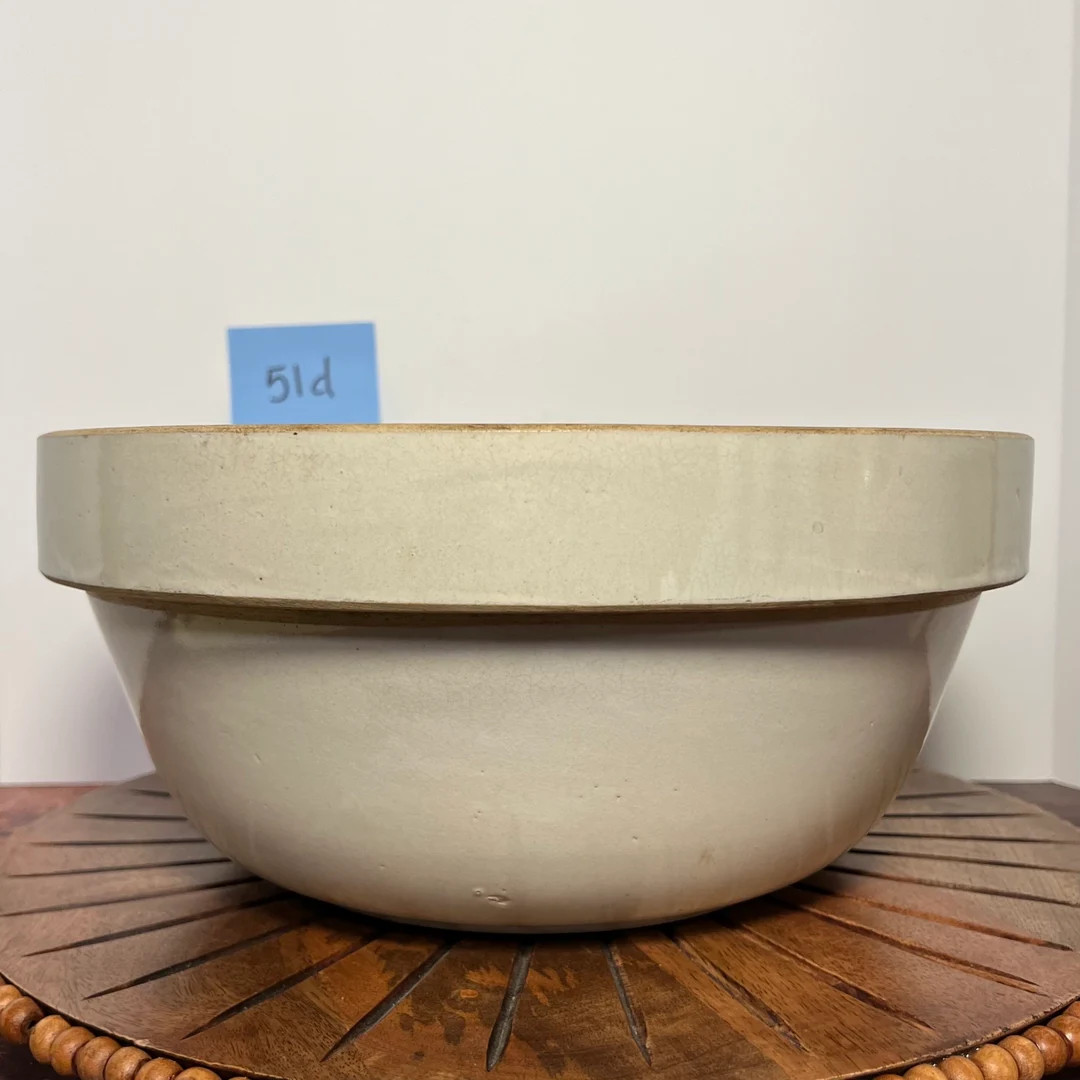 Vintage USA Salt Glaze Crock Bowl, Stoneware Large Mixing Bowl, Dough Bowl, Batter Bowl, 2 Gallon... | Etsy (US)