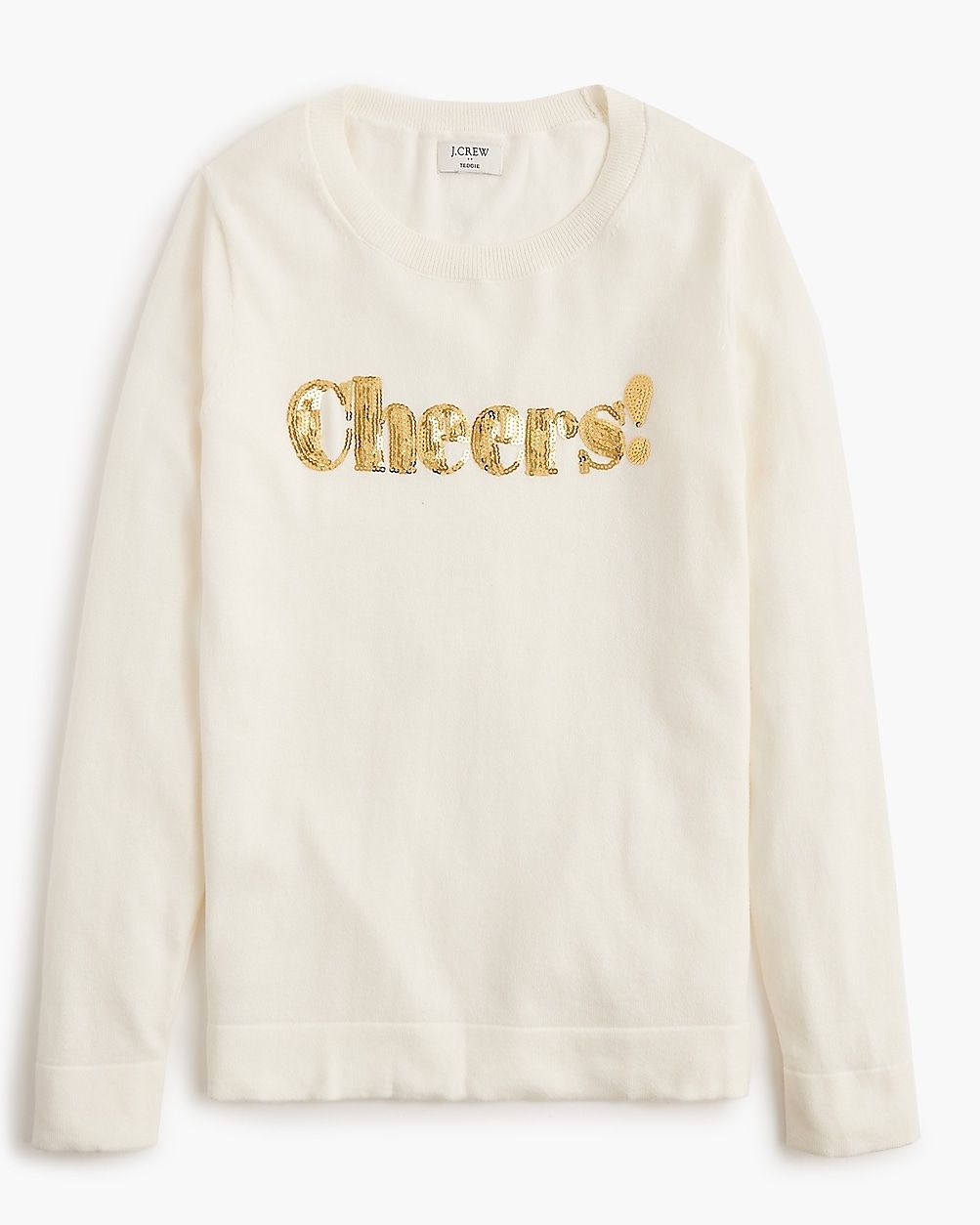 "Cheers" Teddie sweater | J.Crew Factory