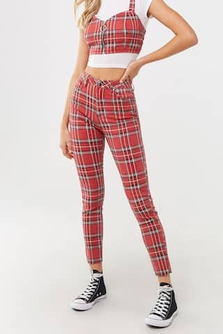 Plaid Skinny Jeans | Forever 21 (US)