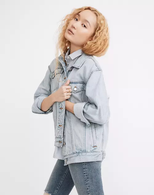 The Oversized Trucker Jean Jacket in Fitzgerald Wash | Madewell
