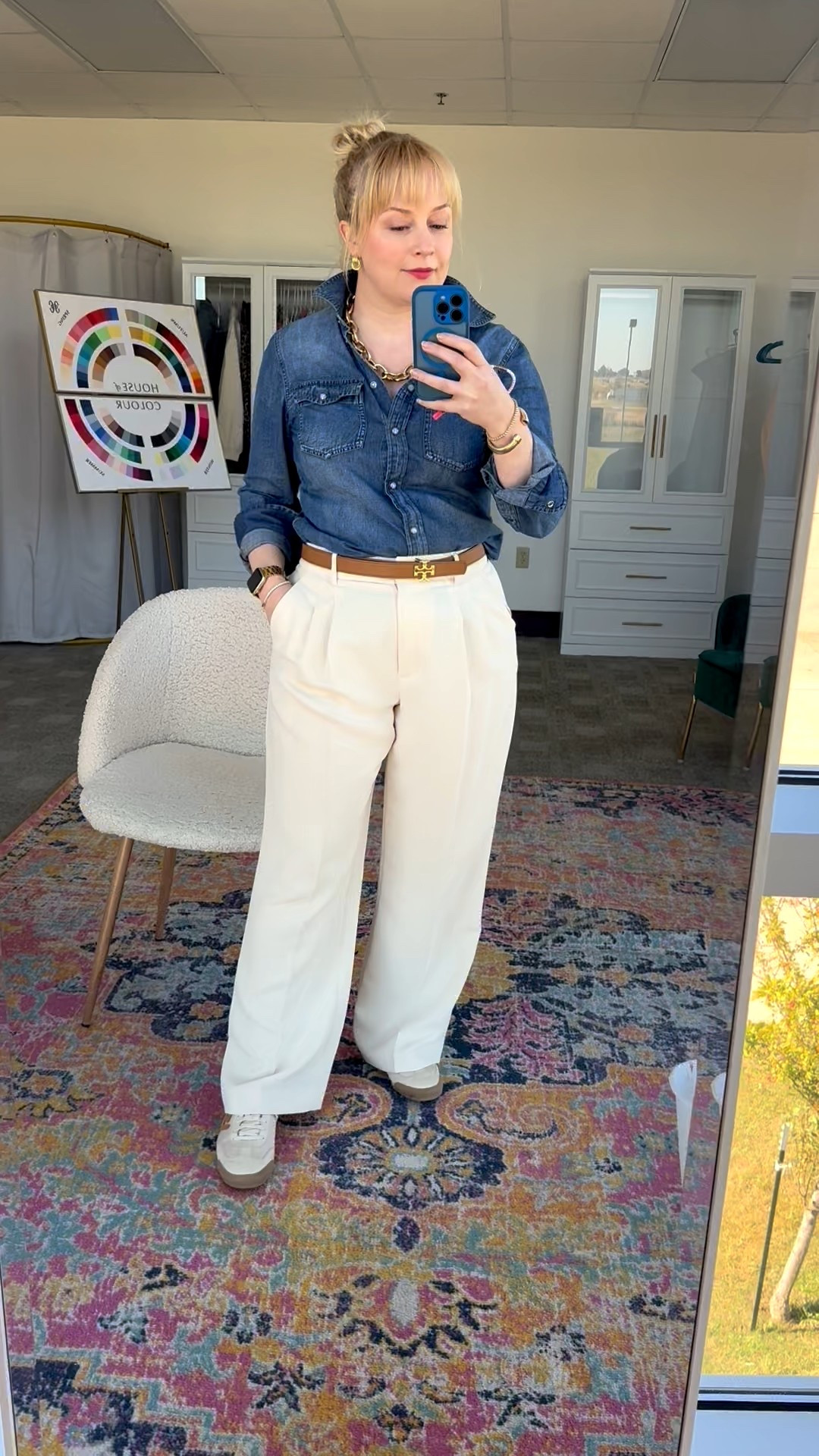 The pearl snap denim shirt I’ve had for 4+ years but I mixed it with these pants I recently purchased. I love this style so much. I now have them in three colors. A great outfit for #hocspring or #hocautumn  

#LTKMidsize #LTKOver40 #LTKStyleTip