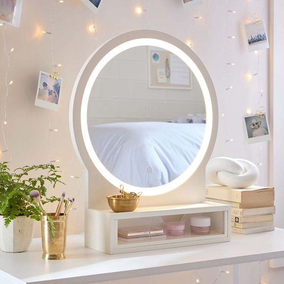 Wood &amp; Acrylic Light-Up Vanity (20"x24") | Pottery Barn Teen