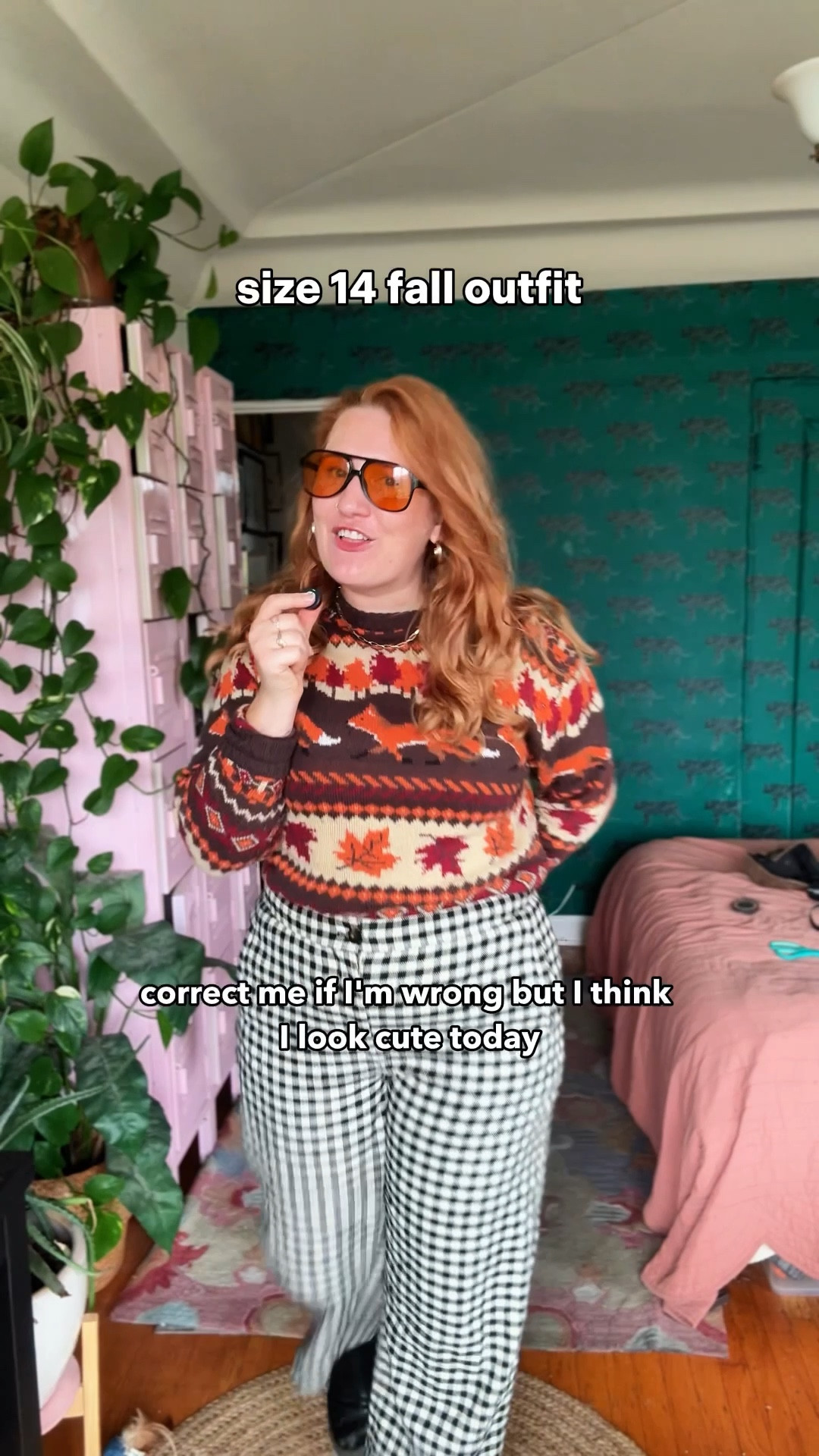 Fall outfit for pumpkin patches and fall activities in half Moon Bay wearing gingham pants, black boots from Amazon at KJP fall sweat sweater
 
#fall #halfmoonbay #size14 #gingham #sezane #kjp 

#LTKSeasonal #LTKMidsize #LTKHalloween