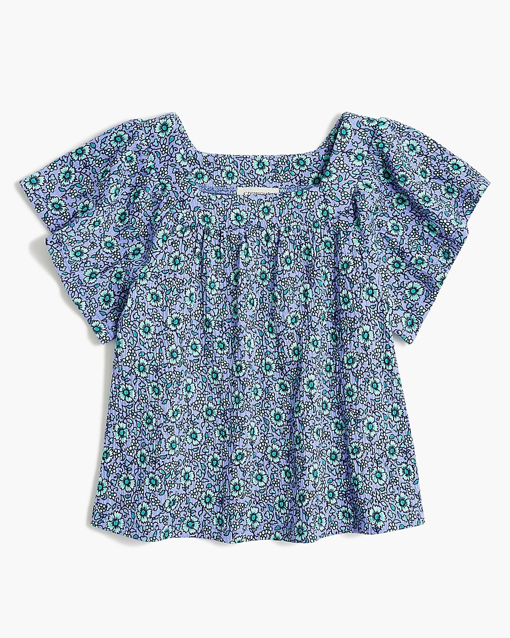 Girls' floral squareneck top | J.Crew Factory