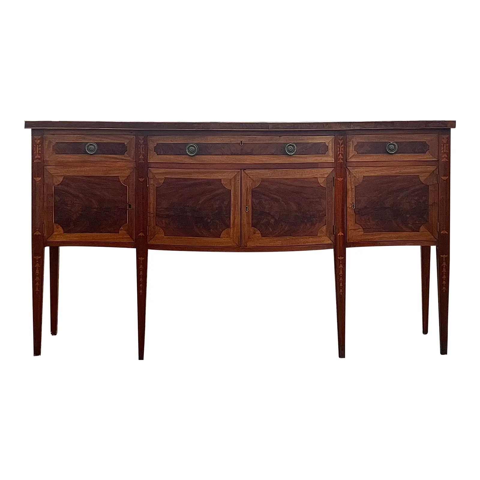 Federal Hepplewhite Style Inlaid Sideboard | Chairish