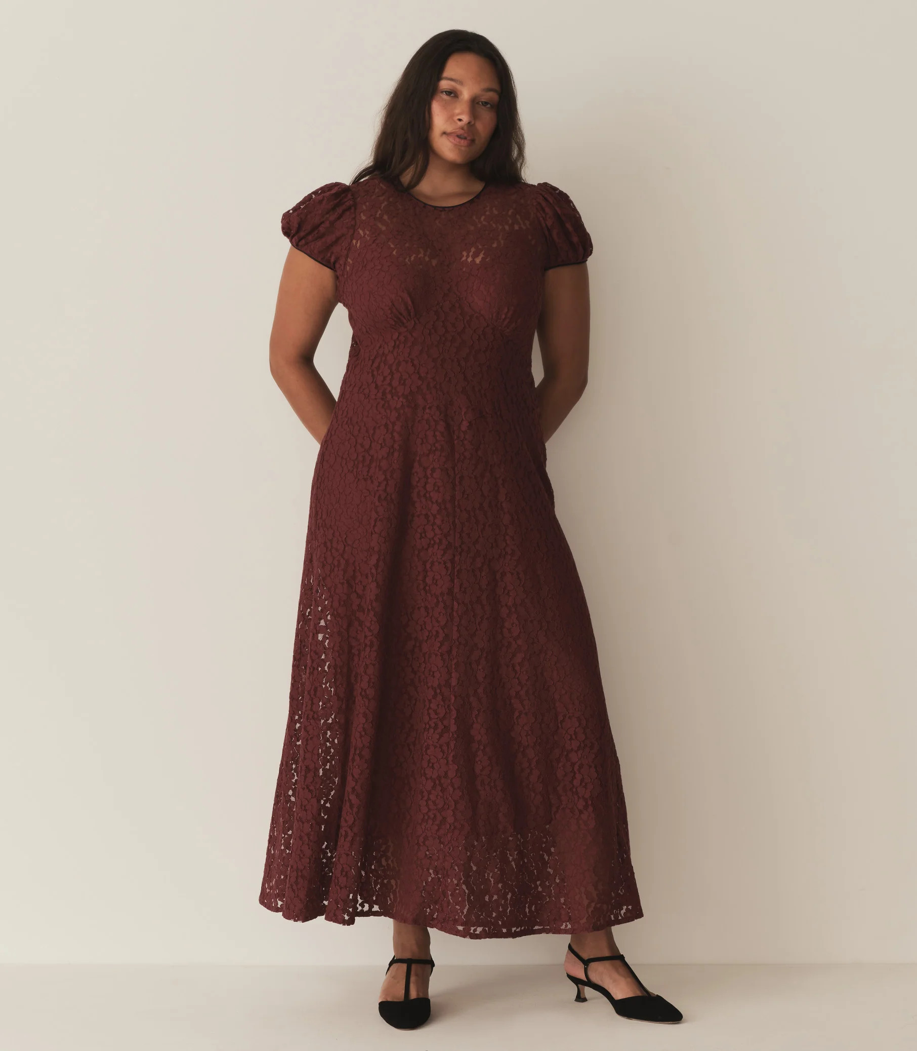 Katarina Dress - Black Cherry | DÔEN | DOEN