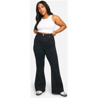 Womens Plus Denim Flared Jeans - Black - 20 | boohoo (US & Canada)