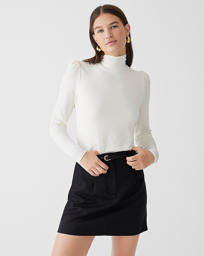 FormKnit puff-sleeve turtleneck T-shirt | J. Crew US