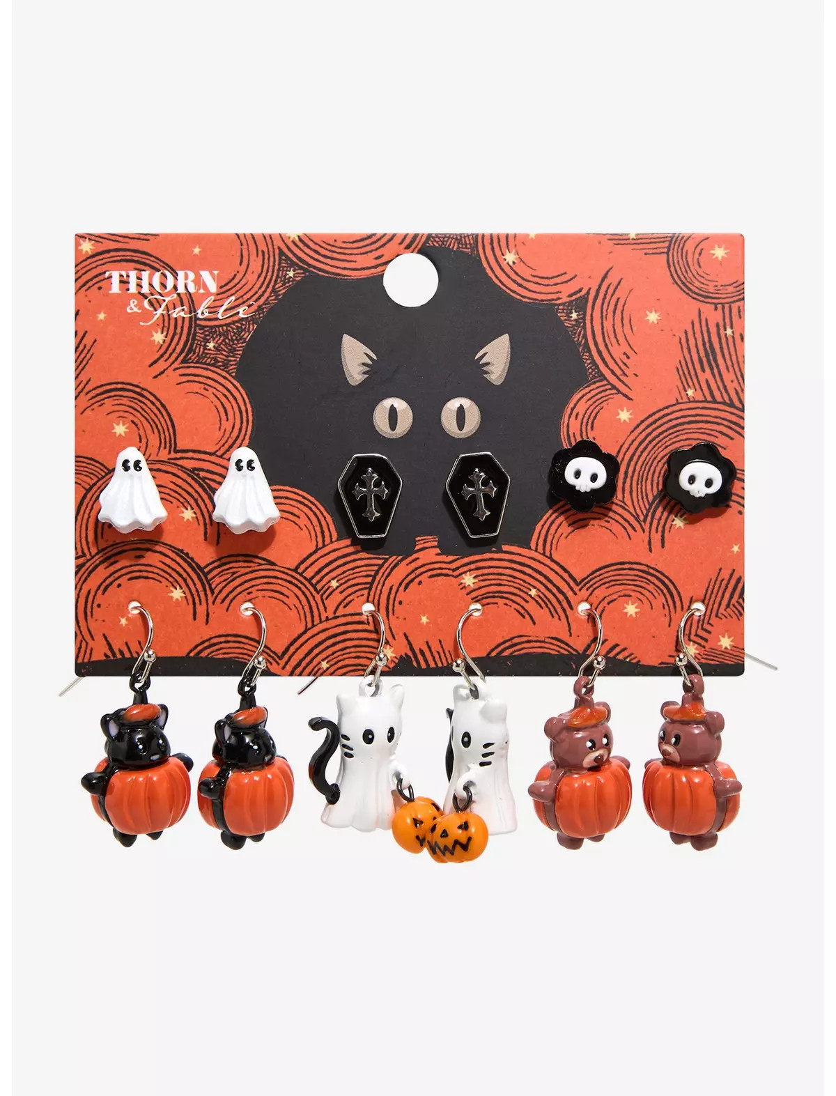 Thorn & Fable Pumpkin Critters Earring Set | Hot Topic