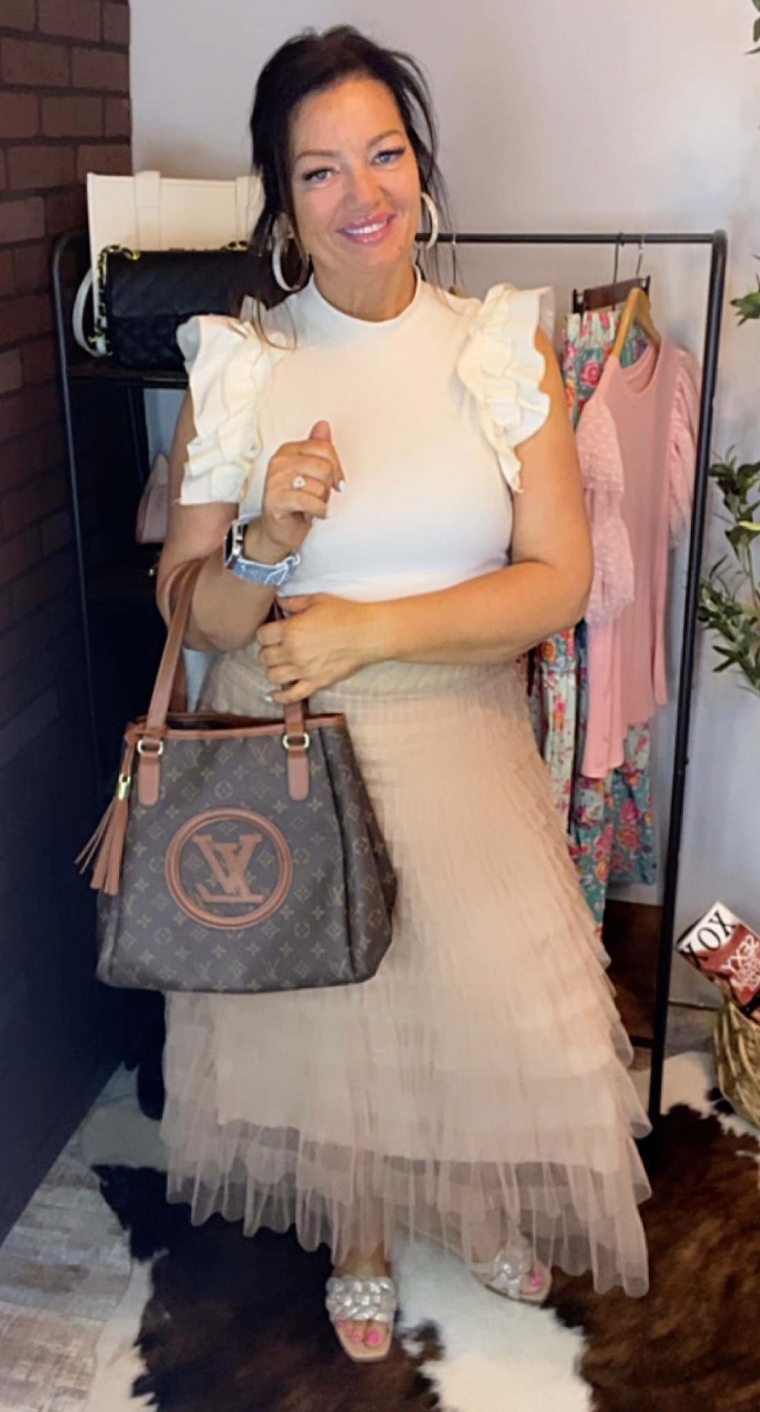 Girls, 🤩 I’m obsessed with my new upcycled LV denim watchband! Thank you @sparklbands for this gorgeous piece! 🤍. I love the way this can be worn with practically anything. Easily dressed up or down. 🙌🏼  #momsover40 

#LTKstyletip #LTKbeauty #LTKmidsize