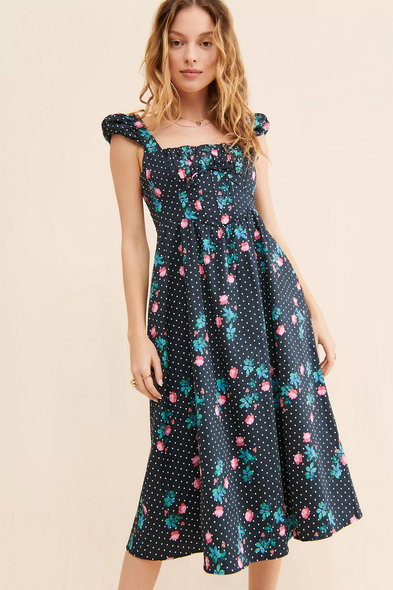 For Love & Lemons Florentina Midi Dress | Anthropologie (US)