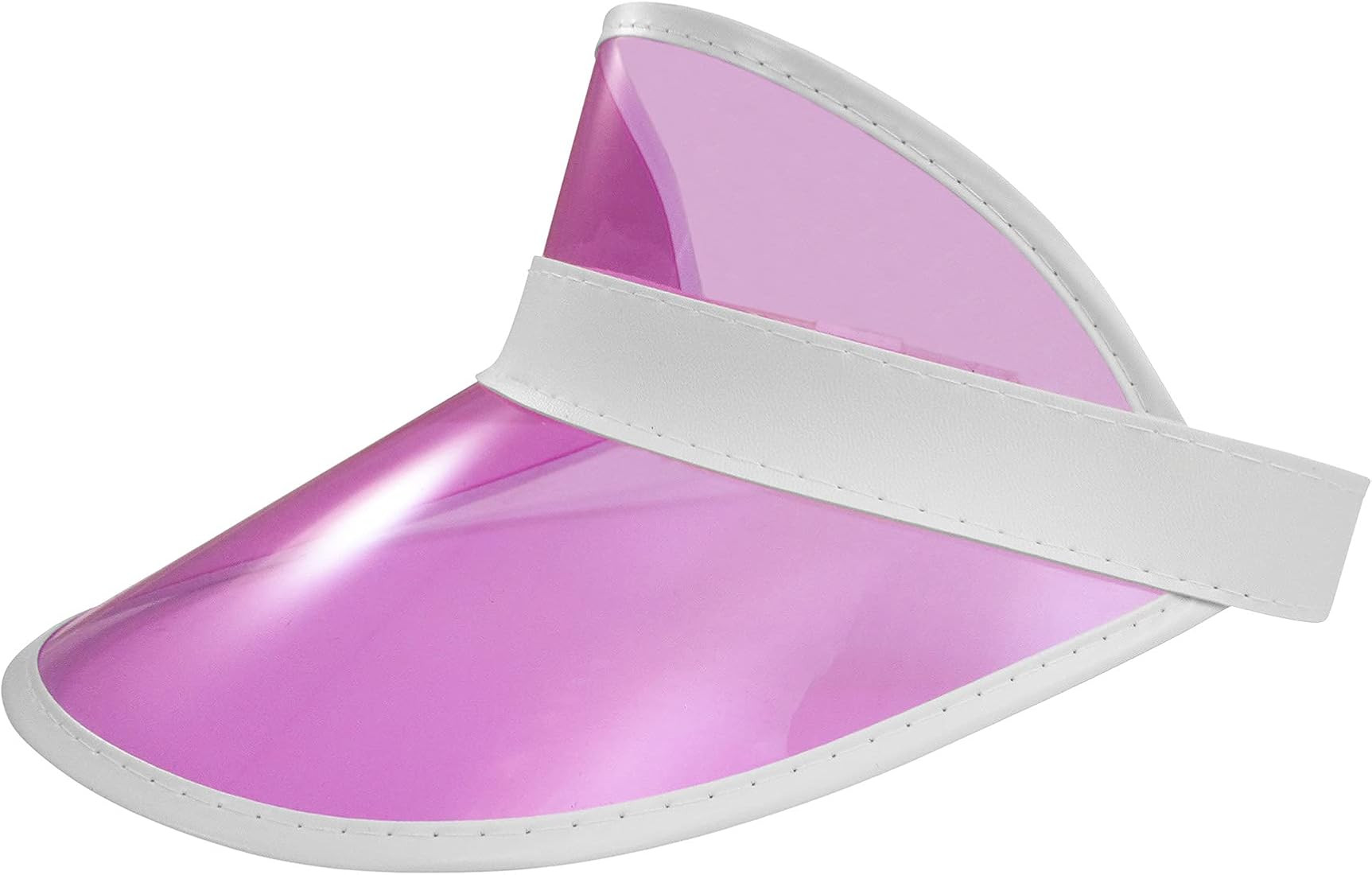 Clear Colored Plastic Sun Visor Tennis Beach Bingo Vegas Dealer Golf Casino Hat | Amazon (US)