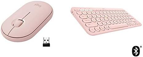 Logitech Pebble M350 Wireless Mouse with Bluetooth or USB - Pink Rose and Logitech K380 Multi-Dev... | Amazon (US)