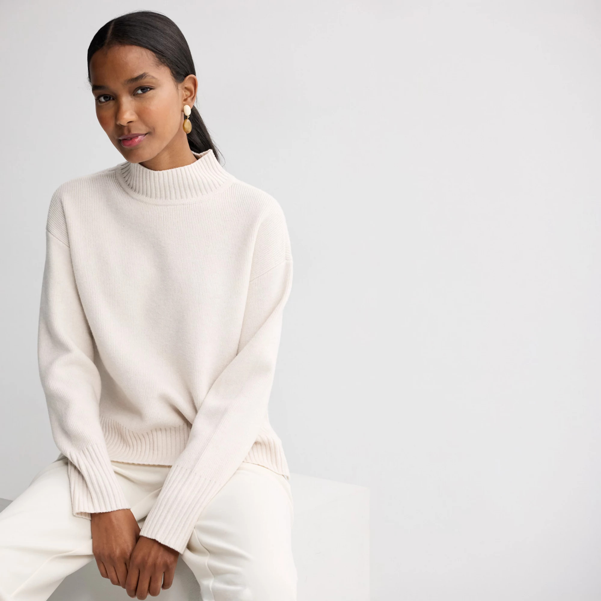 Women's Nine West Midweight Mockneck Pullover Sweater | Kohl's