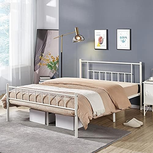 Yaheetech 13 inch Full Size Metal Bed Frame with Headboard and Footboard Platform Bed Frame with ... | Amazon (US)