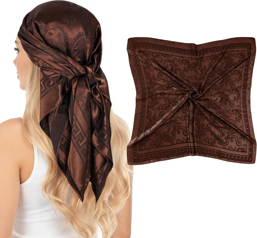 Pistha Head Scarf Bandana for Women, Satin Scarf for Hair | Amazon (US)