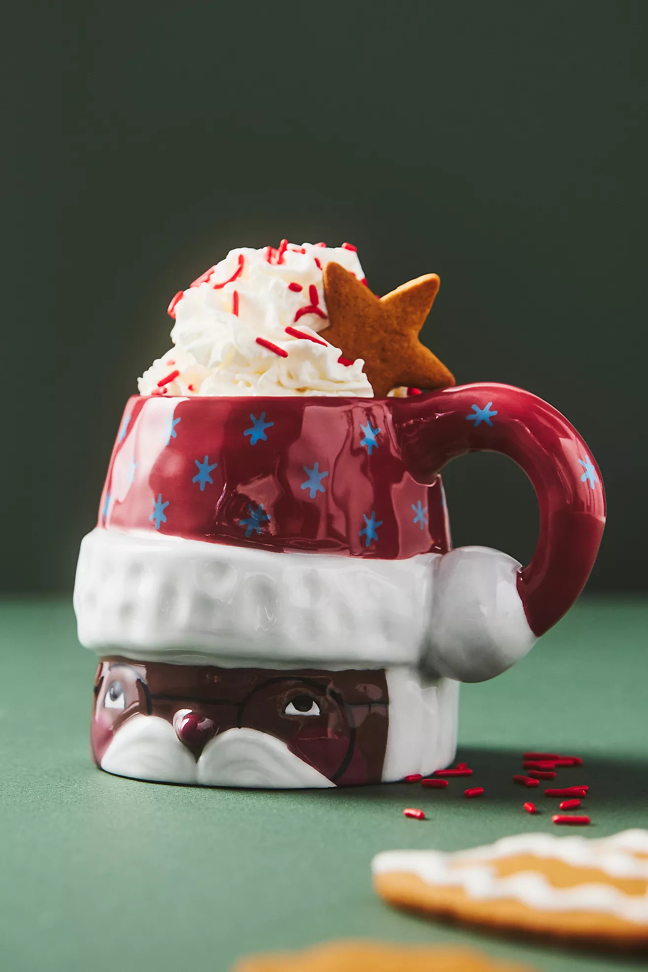Isabela Dos Santos x Anthropologie Cozy with Mr. Santa Claus Stoneware Mug | Anthropologie (US)