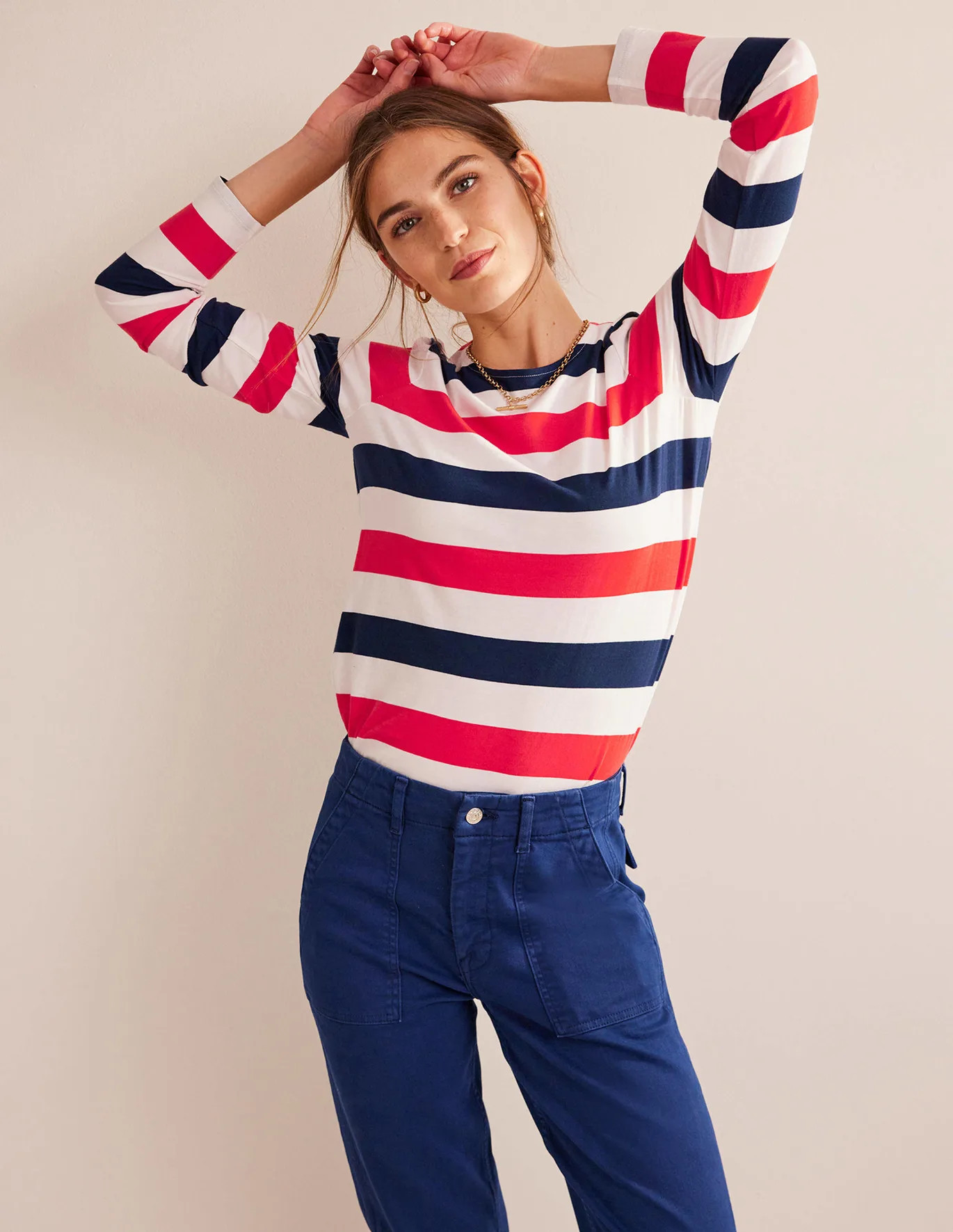 Bea Long Sleeve Breton | Boden (US)