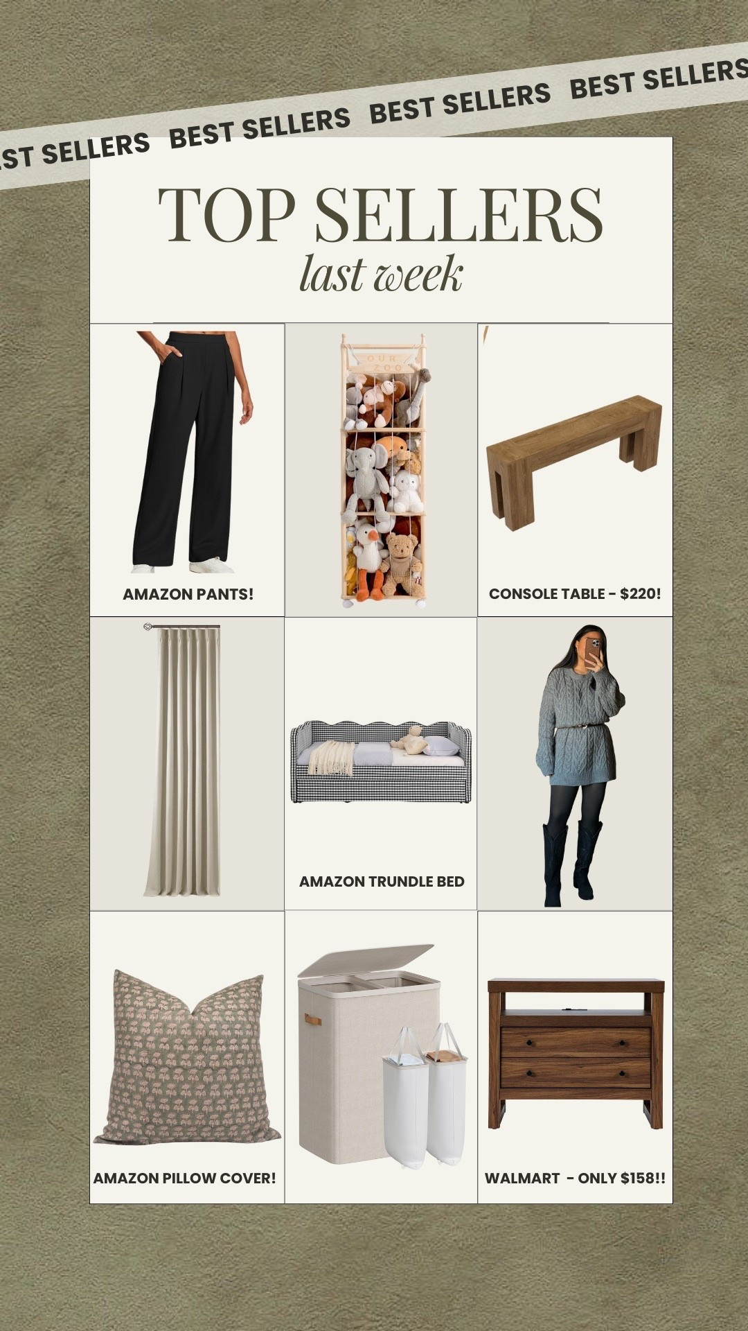 Best sellers last week! 

best sellers, trending home finds, budget friendly home finds, affordable home finds, amazon home finds, amazon organization, amazon fashion, walmart home

#LTKKids #LTKHome #LTKSeasonal