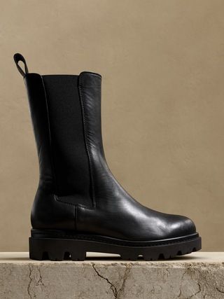 Hudson Tall Leather Chelsea Boot | Banana Republic (US)