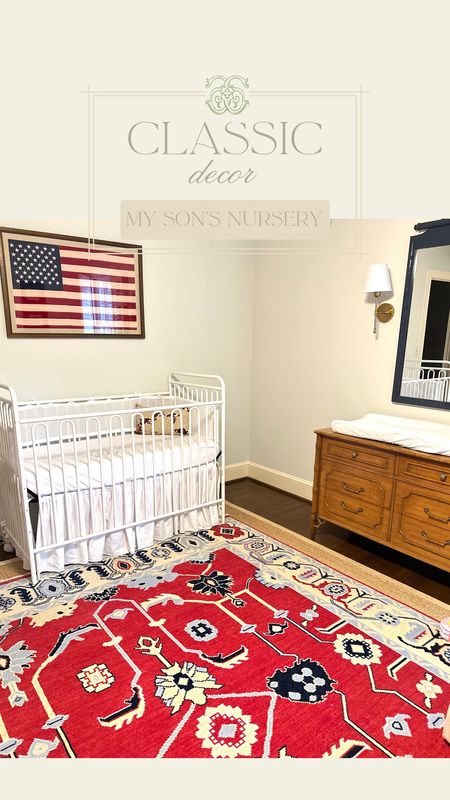 Americana nursery for my son  🇺🇸

Classic decor nursery baby rug

#LTKbaby #LTKbump #LTKhome