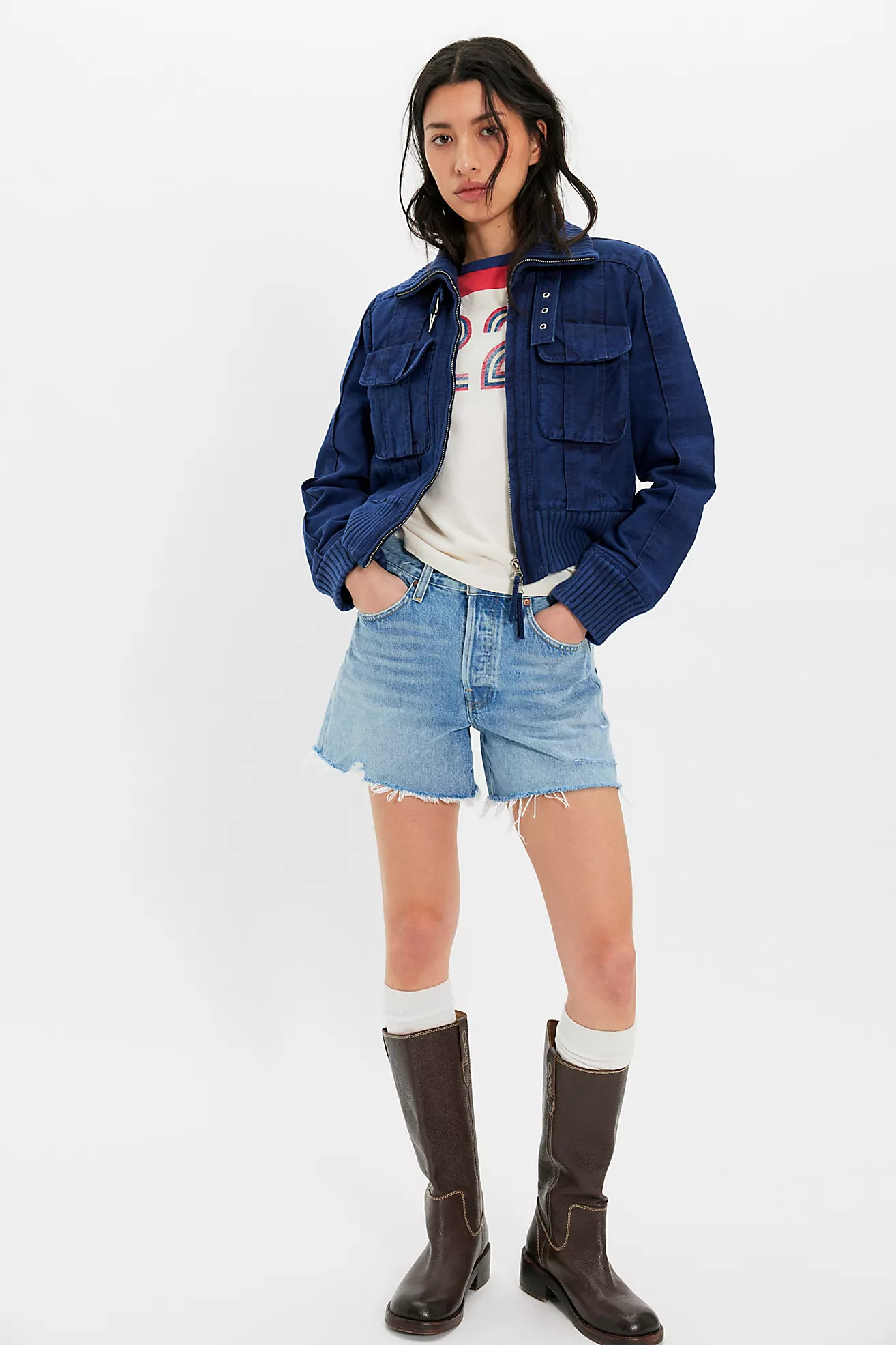 AGOLDE Parker Long Shorts | Free People (Global - UK&FR Excluded)