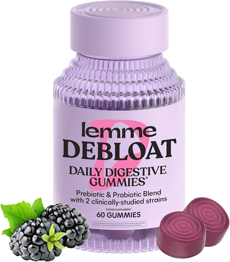 Lemme Debloat - Digestive & Gut Health Gummies with 2 Clinically Studied Probiotics & Prebiotic, ... | Amazon (US)