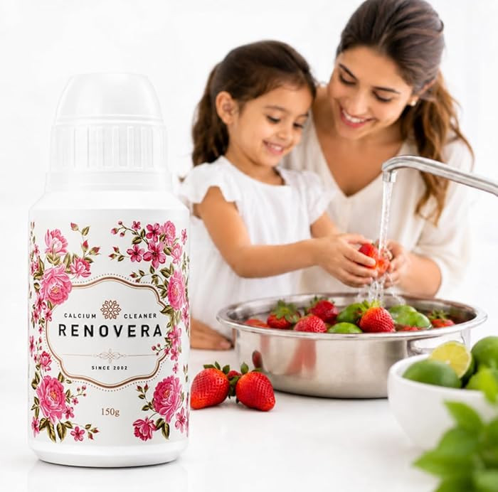 Renovera Fruit & Vegetable Wash | 1 Bottle Lasts 1 Year, Gentle Enough for Baby Food, Single Ingredient, Removes Residues, Calcium Helps Keep Produce Fresh 20x Longer | Amazon (US)