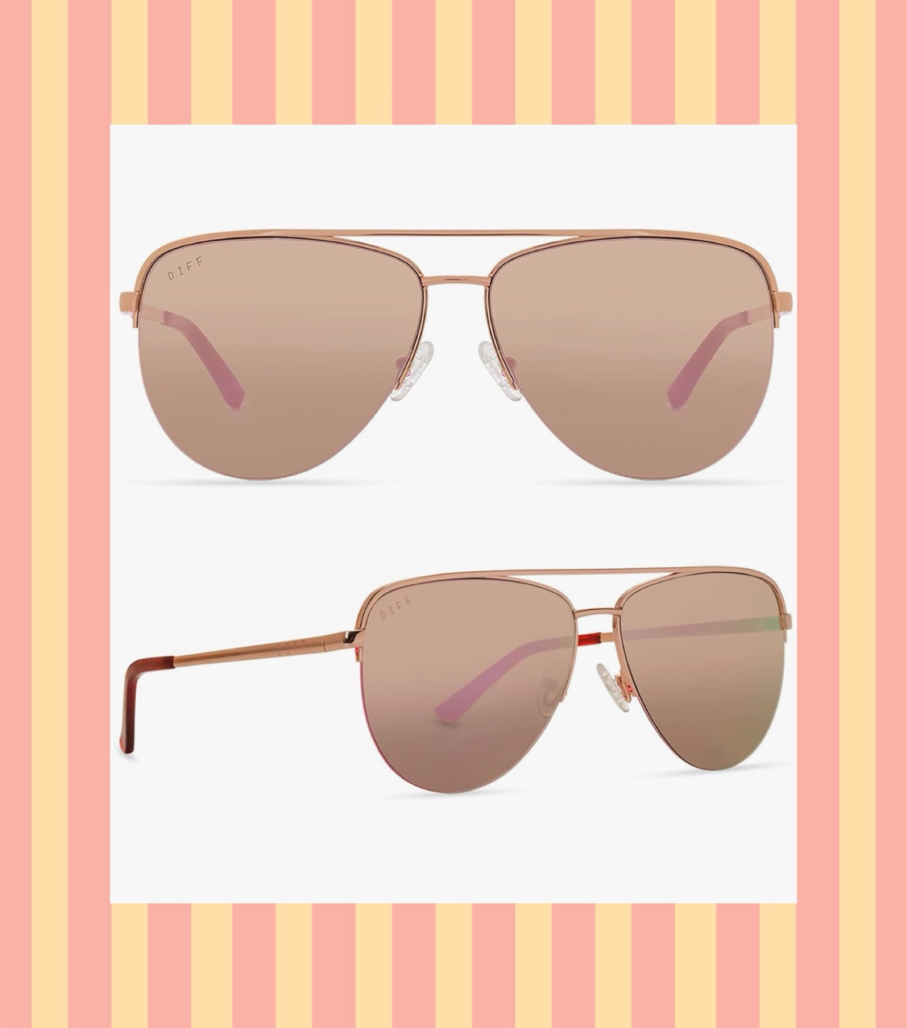 Diff eyewear aviator sunglasses, gold sunglasses 

#LTKOver40 #LTKSeasonal #LTKFindsUnder100