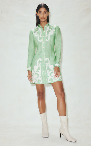 Ruby Applique Linen Mini Dress | Moda Operandi (Global)