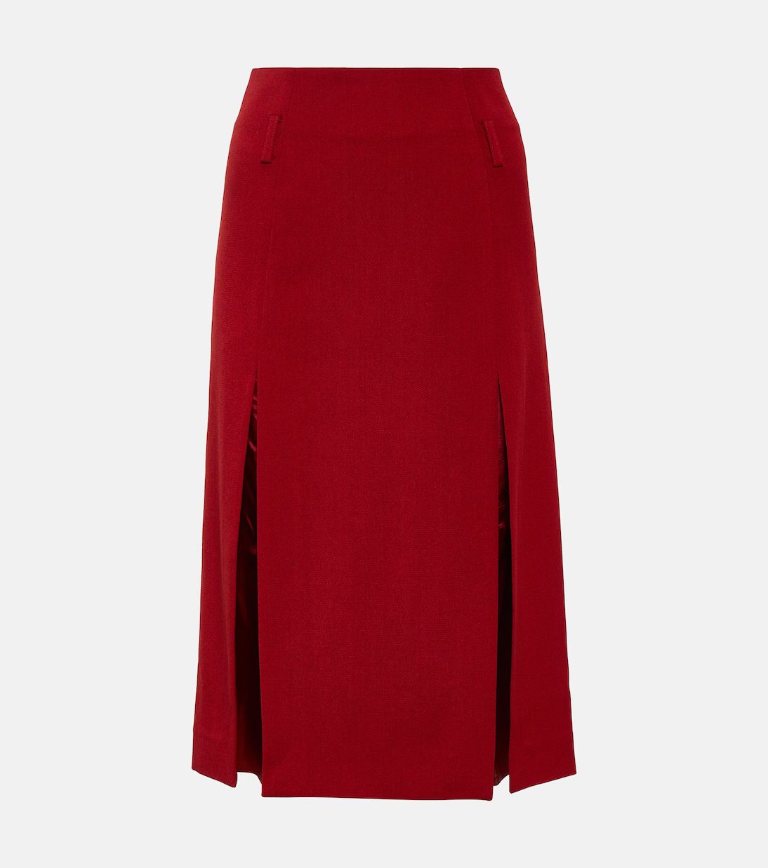 High-rise wool-blend midi skirt | Mytheresa (US/CA)