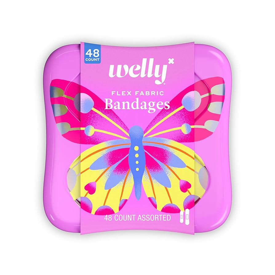 Welly Bandages | Adhesive Flexible Fabric Bravery Badges | Assorted Shapes for Minor Cuts, Scrape... | Amazon (US)