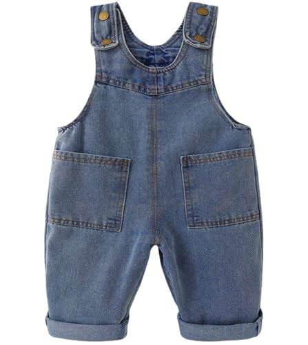 Overalls for Kids Toddler Girl Boy Basic Fall Bib Pants One Piece Suspender Overalls Adjustable Straps Jumpsuit Sleeveless Plain Romper Kids Fashion Outfit Clothes 2-3T Blue 02 | Amazon (US)