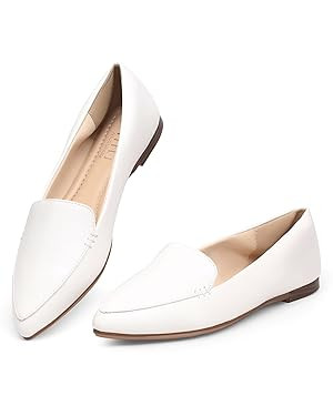 MUSSHOE Loafers for Women Comfortable Pointed Toe Memory Foam Women's Loafers | Amazon (US)