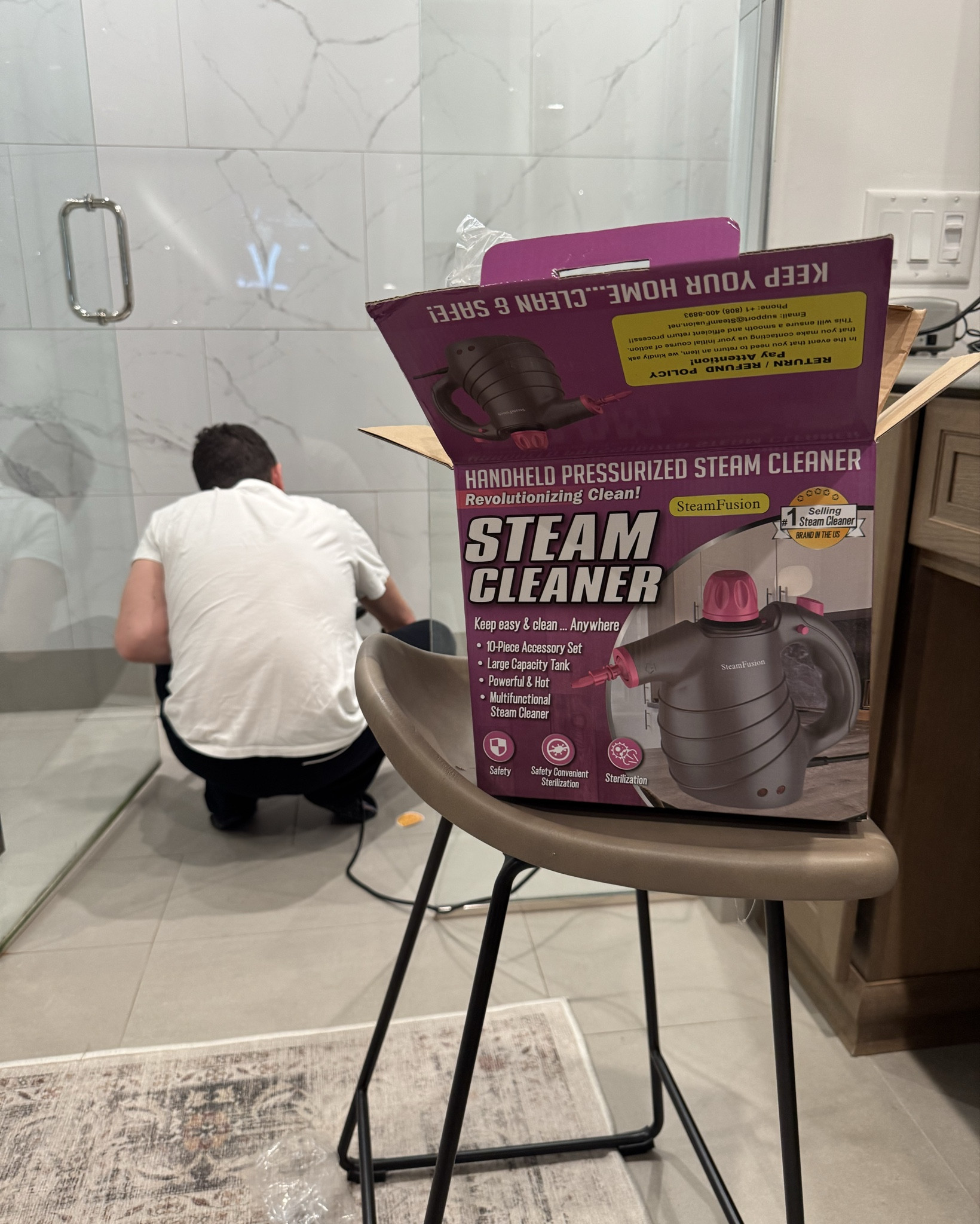 Warning: Mr. McSteamy may cause an addicting cleaning habit! We stocked up on cleaning essentials before the snowstorm, and this steam cleaner is a game-changer. It tackles grout, crummy nooks (looking at you, dishwasher toe kicks 👀), baseboards, and even construction glue we’ve been battling for 6 years! Perfect for messy kid-dog chaos or a deep clean of your space. Shop this MVP in my LTK! 

🧽✨ #SteamCleanMagic #MessyMomApproved #DeepCleanDream

#LTKHome