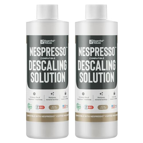 Essential Values Descaling Solution Compatible with Nespresso - Coffee Pot Cleaner and Descaler - Liquid Specially Formulated to Descale Nespresso Machines 12 Month Supply 2-Pack | Amazon (US)