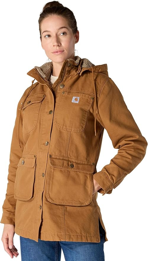 Carhartt Women's Loose Fit Washed Duck Coat | Amazon (US)