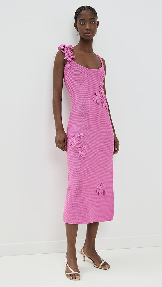 AMUR Allegra Floral Knit Midi Dress | Shopbop | Shopbop